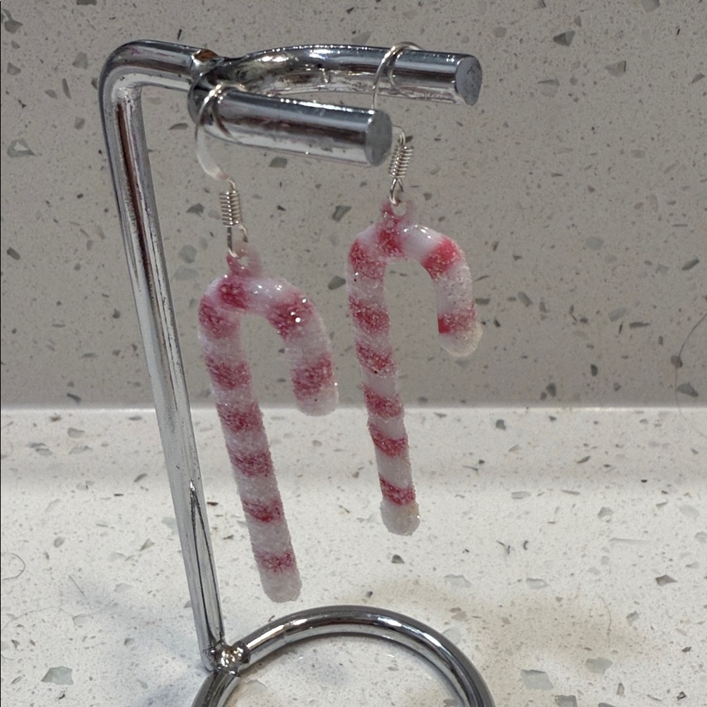 Red and White Candy Cane Earrings